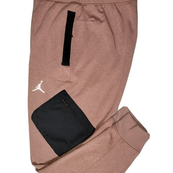 Jordan Dri-Fit Air Statement Fleece Pants (Coral/Black). Brand New. Mens Size XL - Picture 6 of 8